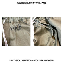 画像をギャラリービューアに読み込む, [2059] Romanian Army Work Pants
